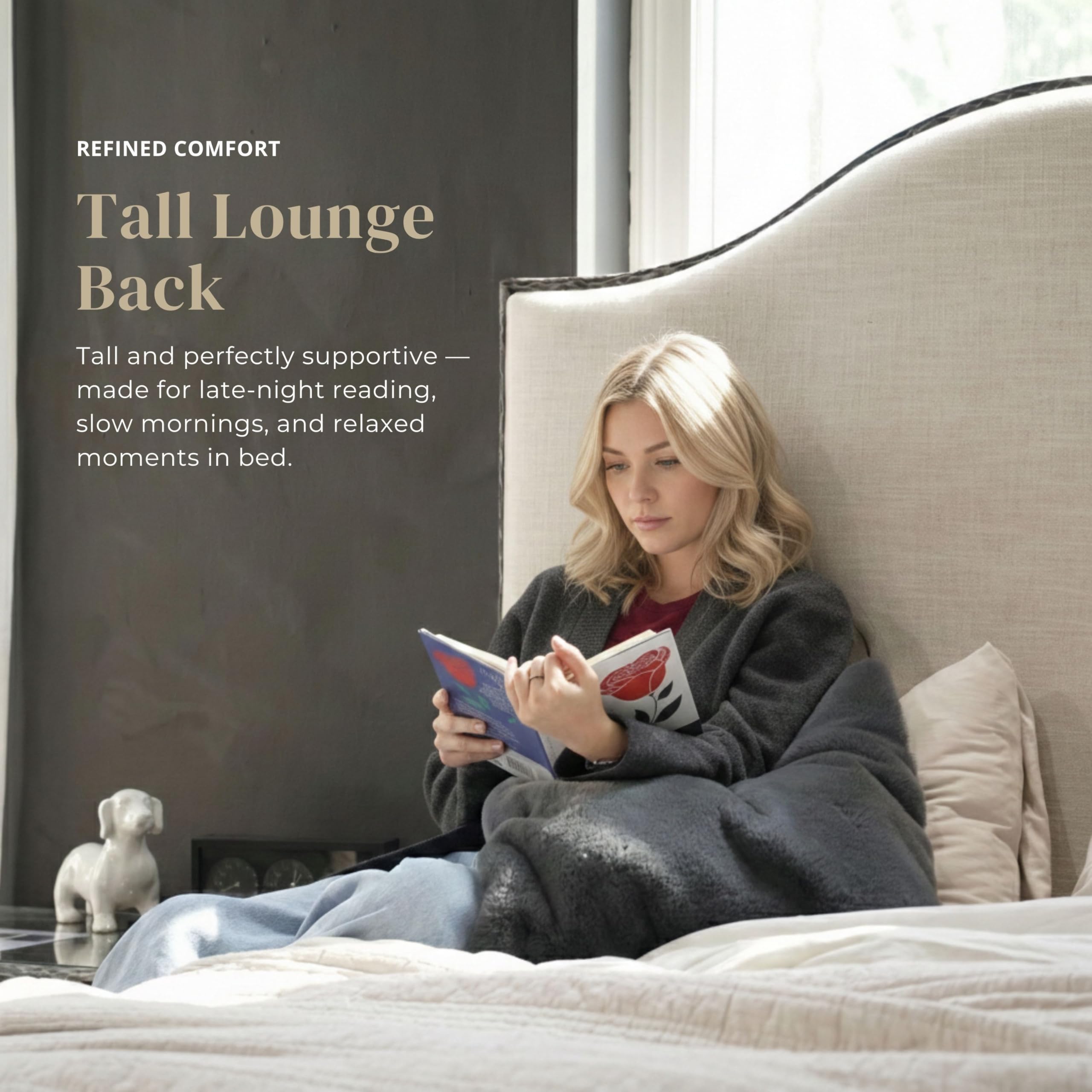 24/7 Shop at Home Lalia Hammered Metal Upholstered Bed with Beige Fabric Headboard, Forged Steel Frame, Foundation Required