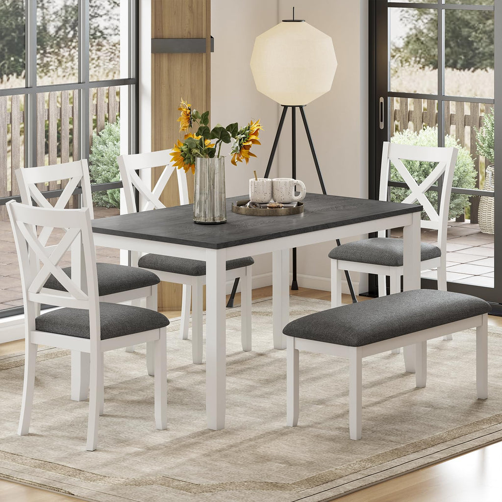 Zevemomo 6-Piece Wooden Dining Set