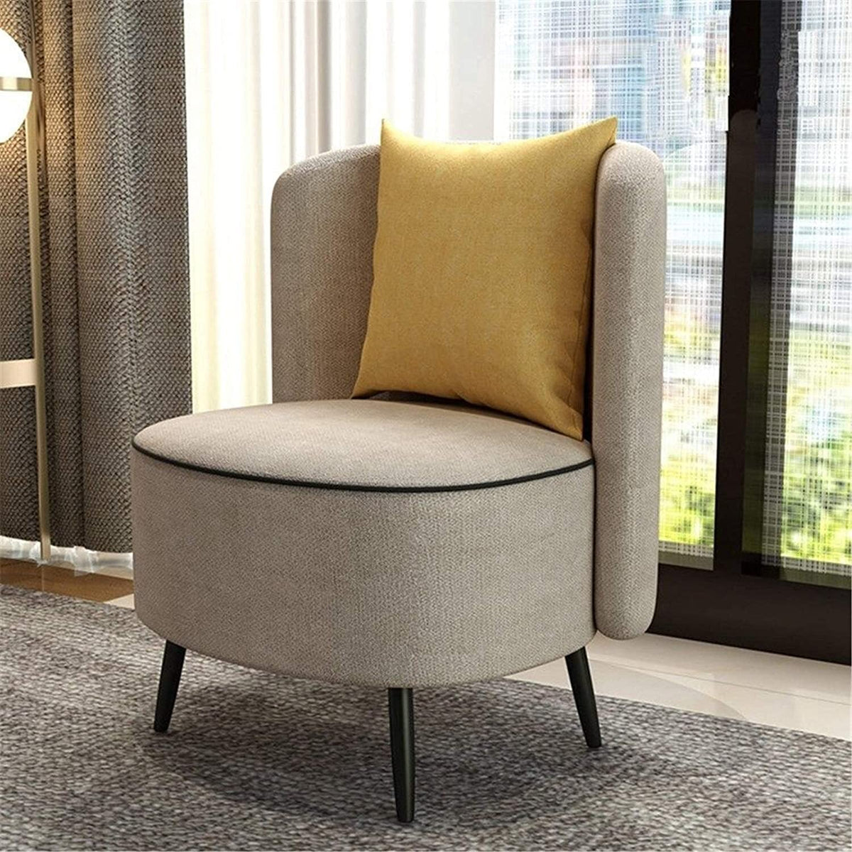 Simple Sofa Chair Living Room Chair Recliner Armchair Living Room Chair Accent Chair Bedroom Chair Linen Fabric Noggle Chair