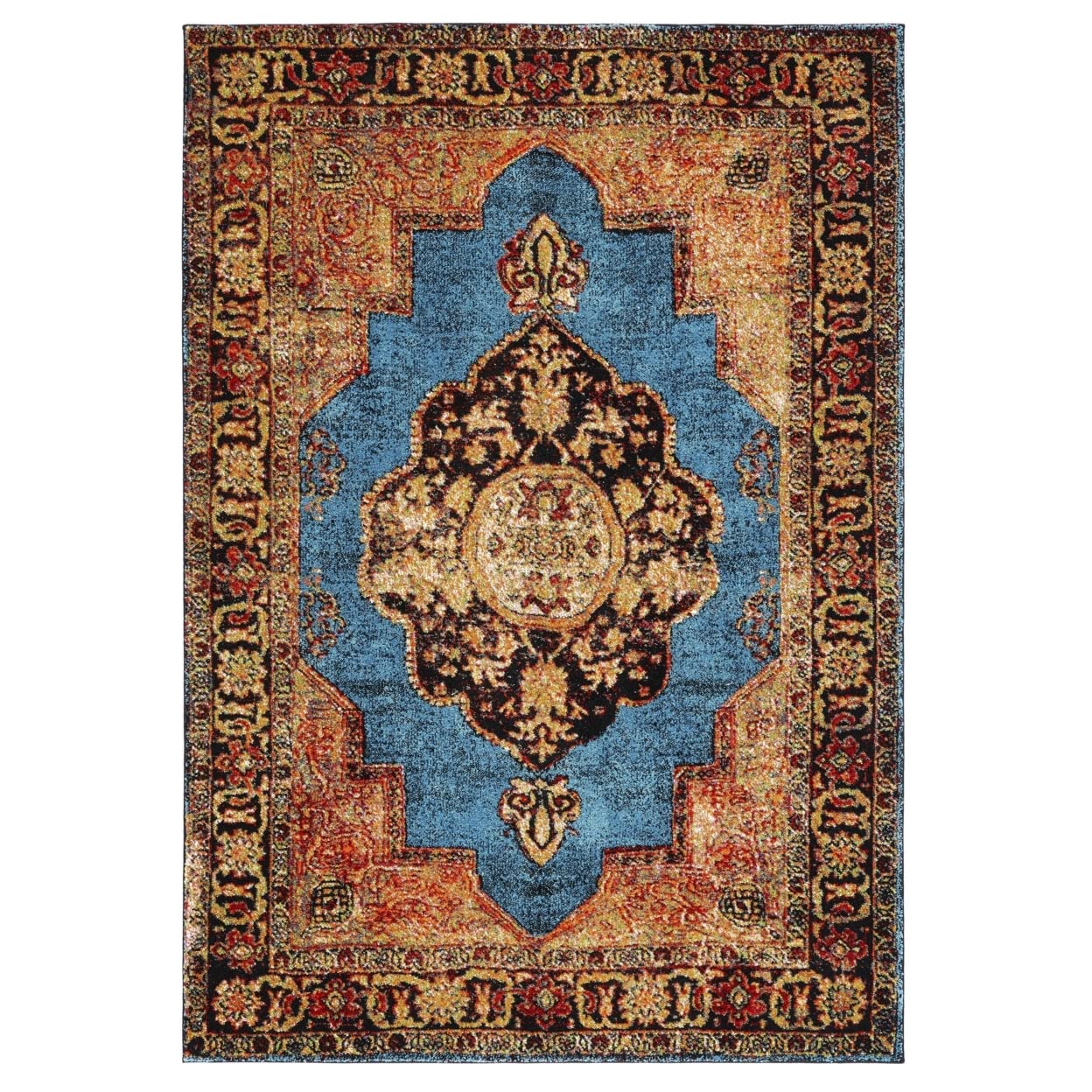 SAFAVIEH Vintage Hamadan Collection Area Rug - 10'6" x 14', Red & Multi, Oriental Traditional Persian Design, Non-Shedding & Easy Care, Ideal for High Traffic Areas in Living Room, Bedroom (VTH219A)