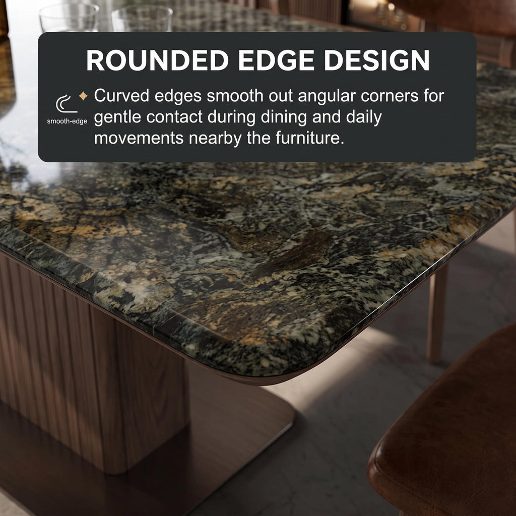 Onlystar Dining Table with Textured Sintered Stone Top