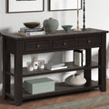 Farmhouse Wood Entryway Console Table 48-Inch Modern Sofa Entry Table with Drawers and Storage Shelves for Entrance Living Room