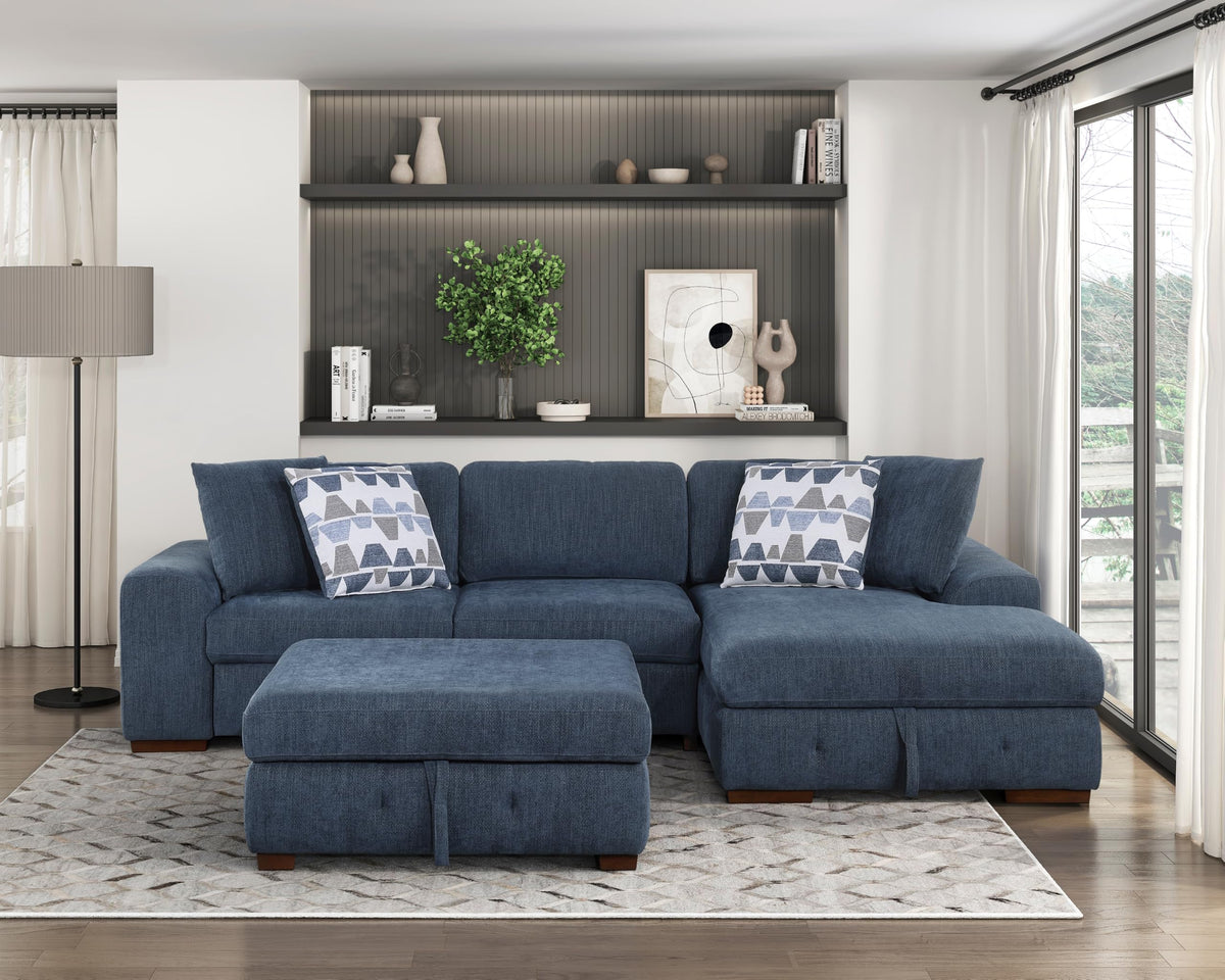 Modular Cloud Sectional Sofa with Pull-Out Bed & Storage