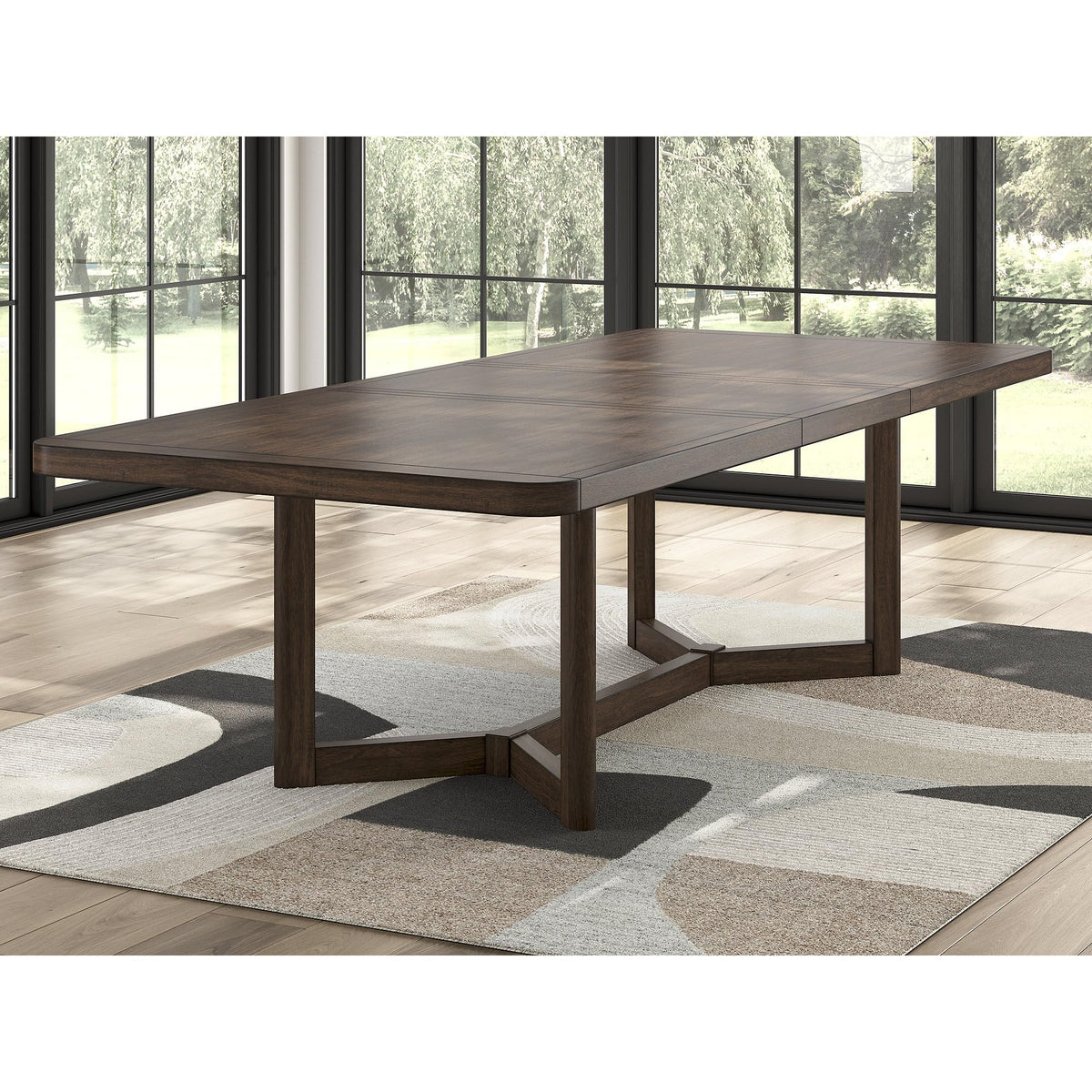 Signature Design by Ashley Cabalynn Farmhouse Dining Extension Table with 1 Removable Center Leaf, Light Brown