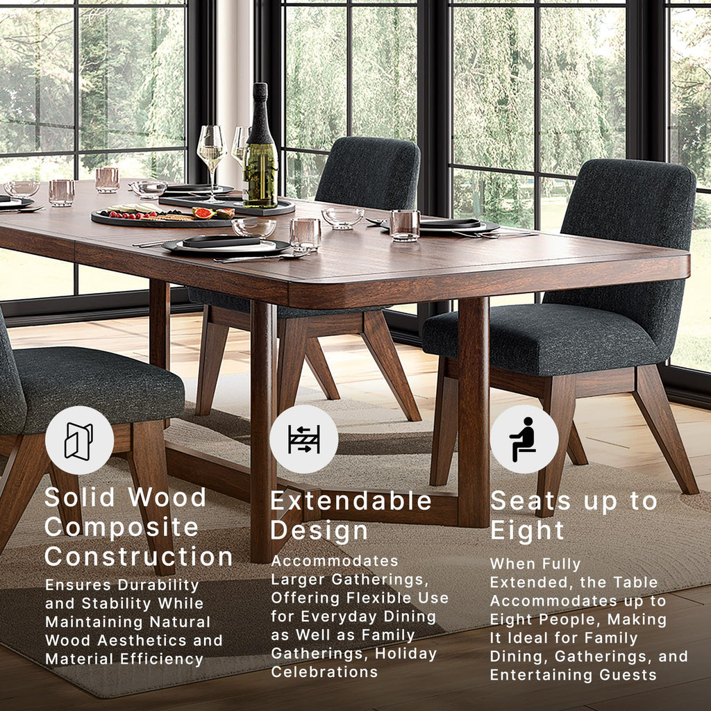 Signature Design by Ashley Cabalynn Farmhouse Dining Extension Table with 1 Removable Center Leaf, Light Brown