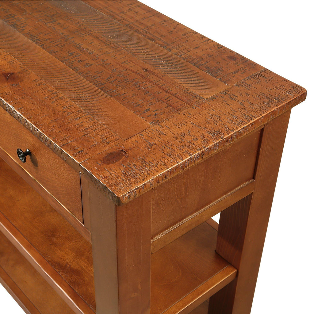 Farmhouse Wood Entryway Console Table 48-Inch Modern Sofa Entry Table with Drawers and Storage Shelves for Entrance Living Room
