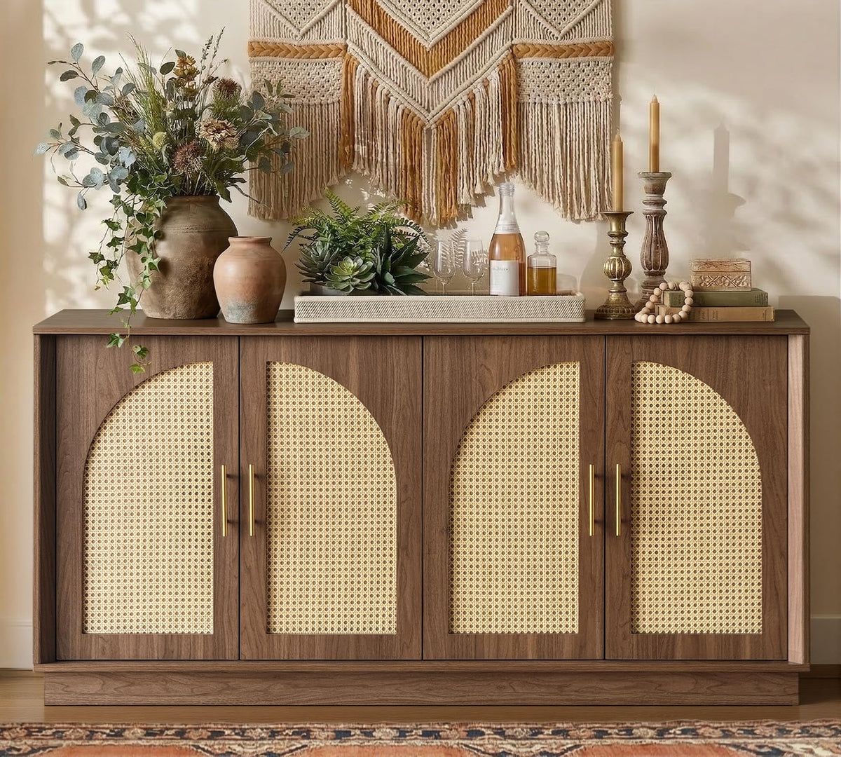 67-Inch Mid-Century Sideboard Buffet Cabinet with Storage