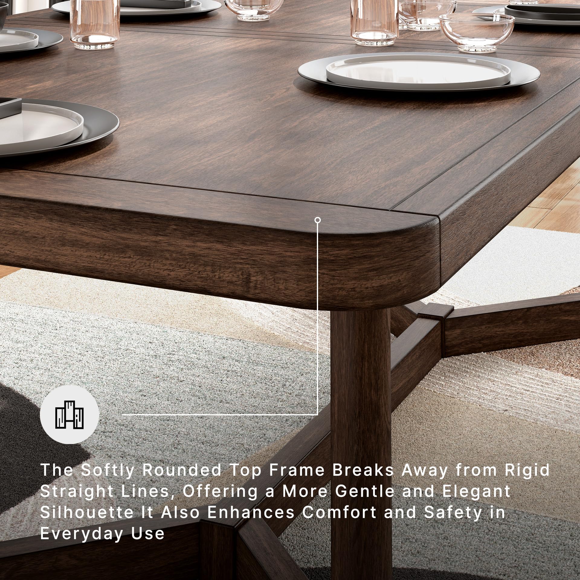Signature Design by Ashley Cabalynn Farmhouse Dining Extension Table with 1 Removable Center Leaf, Light Brown