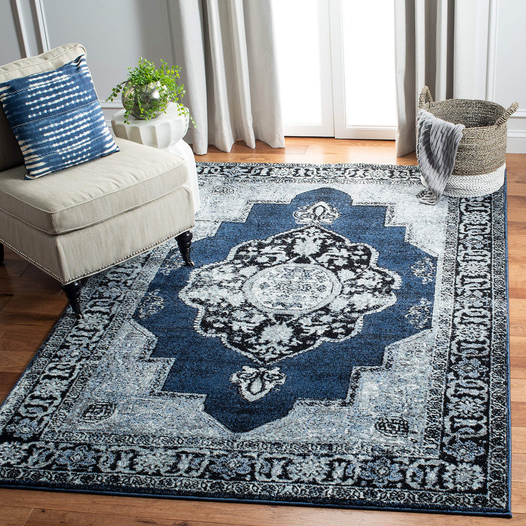 SAFAVIEH Vintage Hamadan Collection Area Rug - 10'6" x 14', Red & Multi, Oriental Traditional Persian Design, Non-Shedding & Easy Care, Ideal for High Traffic Areas in Living Room, Bedroom (VTH219A)